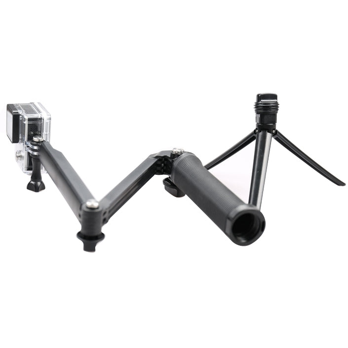 3-Way MULTI FUNCTION ขยายได้ Monopod ขาตั้งกล้องพับหมุนแขนจับกล้องสำหรับ GoPro Hero11 สีดำ / HERO10 สีดำ / HERO9 สีดำ /HERO8 / HERO7 / 6/5/5 เซสชัน /4 เซสชัน /4/3+ /3/2/1, Insta360ONE R, DJI Osmo Action และกล้องแอคชั่นอื่นๆ, 3-Way Monopod