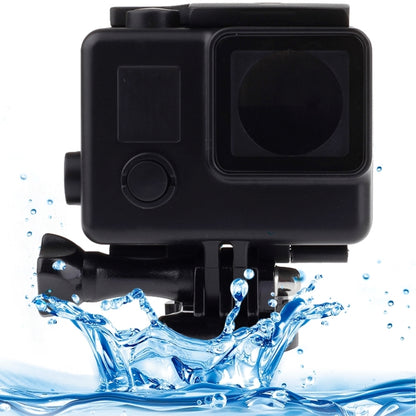 เคสป้องกันเคสกันน้ำรุ่น Black Edition พร้อมตัวยึดแบบหัวเข็มขัดสำหรับ GoPro HERO4 /3+ ความลึกกันน้ำ: 10 ม, 10m Waterproof
