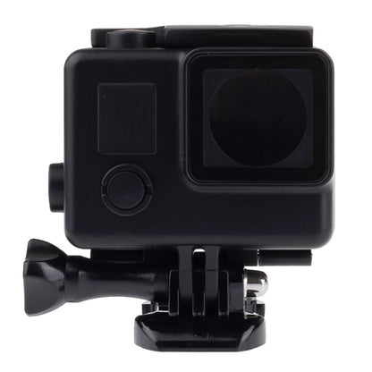 เคสป้องกันเคสกันน้ำรุ่น Black Edition พร้อมตัวยึดแบบหัวเข็มขัดสำหรับ GoPro HERO4 /3+ ความลึกกันน้ำ: 10 ม, 10m Waterproof