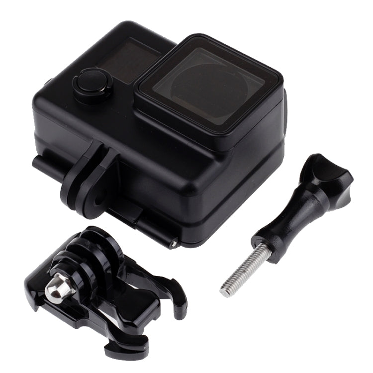 เคสป้องกันเคสกันน้ำรุ่น Black Edition พร้อมตัวยึดแบบหัวเข็มขัดสำหรับ GoPro HERO4 /3+ ความลึกกันน้ำ: 10 ม, 10m Waterproof