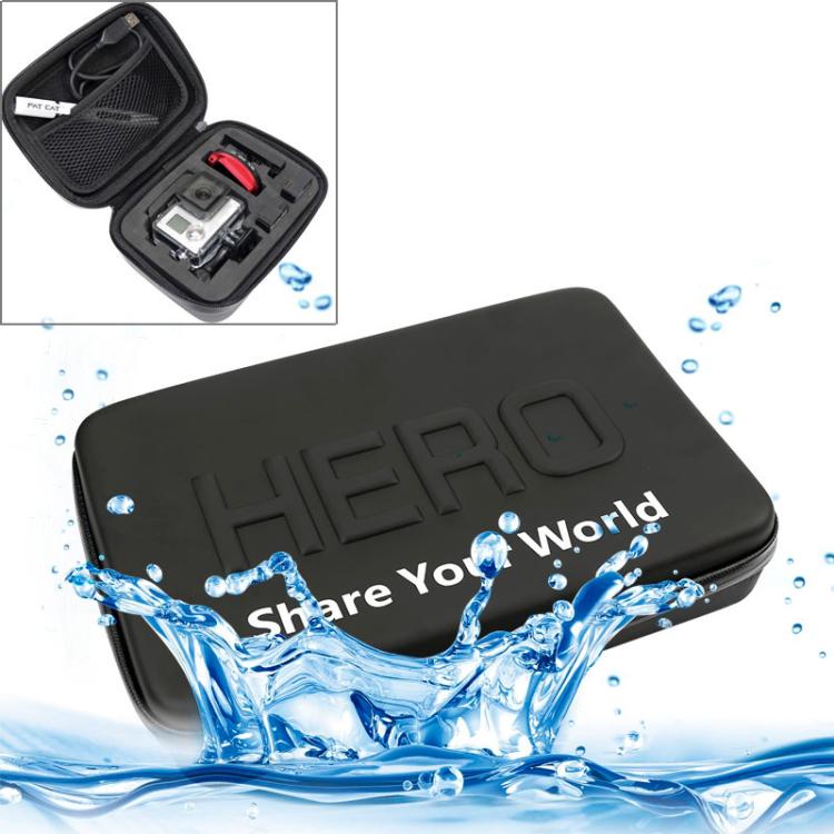 กันกระแทกกันน้ำแบบพกพากระเป๋าเดินทางสำหรับ GoPro Hero11 Black / HERO10 Black / HERO9 Black / HERO8 Black / HERO7 / 6/5/5 เซสชัน / 4 เซสชัน / 4/3 + / 3/2/1, DJI Osmo Action และอุปกรณ์เสริมกล้องแอ็คชั่นอื่น ๆขนาด: 16ซม.x 12ซม.x 7ซม, Size: 16cm x 12cm x 7cm