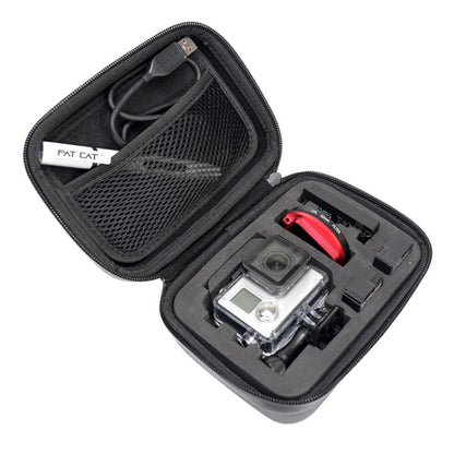 กันกระแทกกันน้ำแบบพกพากระเป๋าเดินทางสำหรับ GoPro Hero11 Black / HERO10 Black / HERO9 Black / HERO8 Black / HERO7 / 6/5/5 เซสชัน / 4 เซสชัน / 4/3 + / 3/2/1, DJI Osmo Action และอุปกรณ์เสริมกล้องแอ็คชั่นอื่น ๆขนาด: 16ซม.x 12ซม.x 7ซม, Size: 16cm x 12cm x 7cm