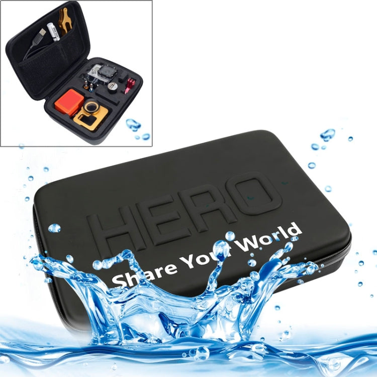 กันกระแทกกันน้ำแบบพกพากระเป๋าเดินทางสำหรับ GoPro Hero11 Black / HERO10 Black / HERO9 Black / HERO8 Black / HERO7 / 6/5/5 เซสชัน / 4 เซสชัน / 4/3 + / 3/2/1, DJI Osmo Action และอุปกรณ์เสริมกล้องแอ็คชั่นอื่น ๆขนาด: 22ซม.x 16ซม.x 7ซม, Size: 22cm x 16cm x 7cm