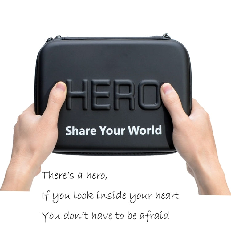 กันกระแทกกันน้ำแบบพกพากระเป๋าเดินทางสำหรับ GoPro Hero11 Black / HERO10 Black / HERO9 Black / HERO8 Black / HERO7 / 6/5/5 เซสชัน / 4 เซสชัน / 4/3 + / 3/2/1, DJI Osmo Action และอุปกรณ์เสริมกล้องแอ็คชั่นอื่น ๆขนาด: 22ซม.x 16ซม.x 7ซม, Size: 22cm x 16cm x 7cm