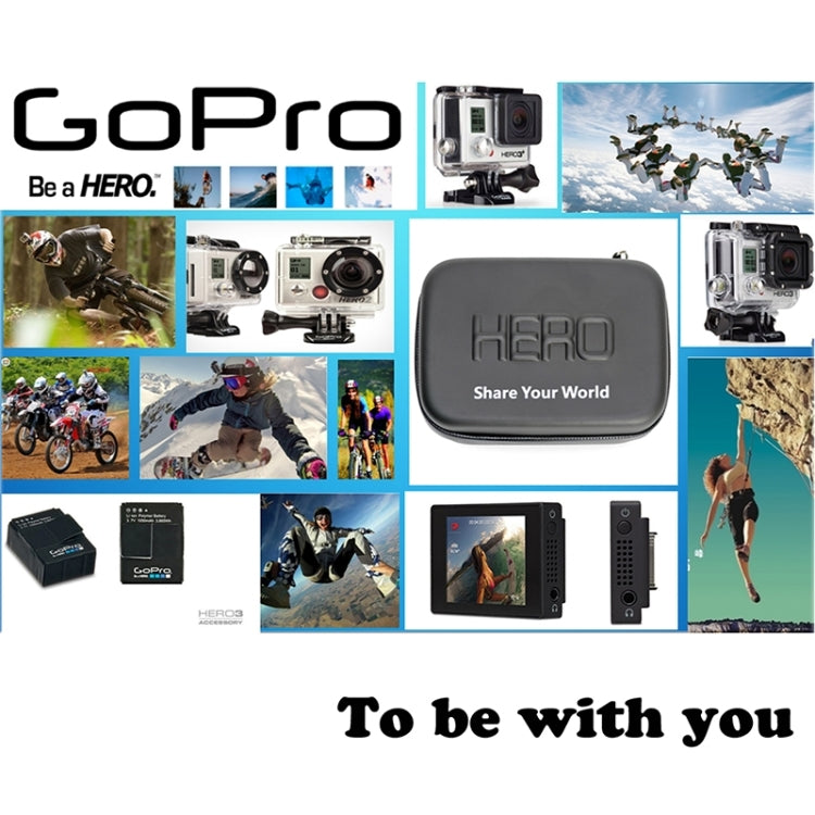 กันกระแทกกันน้ำแบบพกพากระเป๋าเดินทางสำหรับ GoPro Hero11 Black / HERO10 Black / HERO9 Black / HERO8 Black / HERO7 / 6/5/5 เซสชัน / 4 เซสชัน / 4/3 + / 3/2/1, DJI Osmo Action และอุปกรณ์เสริมกล้องแอ็คชั่นอื่น ๆขนาด: 22ซม.x 16ซม.x 7ซม, Size: 22cm x 16cm x 7cm