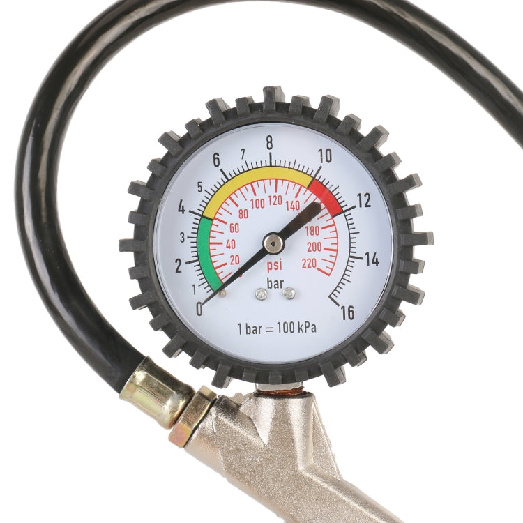 ชุดเติมลมและเกจวัดแรงดันรถยนต์ ช่วงแรงดัน: 0-220PSI, Range: 0-220PSI