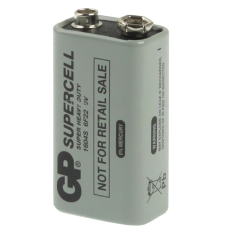 แบตเตอรี่สำหรับงานหนัก 9V 6F22 1604D สำหรับกล้อง / ของเล่น / อุปกรณ์อิเล็กทรอนิกส์