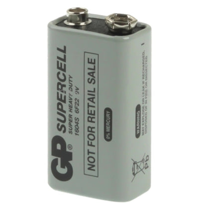 แบตเตอรี่สำหรับงานหนัก 9V 6F22 1604D สำหรับกล้อง / ของเล่น / อุปกรณ์อิเล็กทรอนิกส์