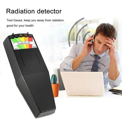 5-LED เครื่องตรวจจับรังสีแม่เหล็กไฟฟ้า EMF Meter Tester, Style 2  White, Style 2 Black