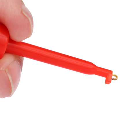 1 คู่ 56 มม. สีดำและสีแดง Hook Type Test Probe คลิป (ขนาดใหญ่)