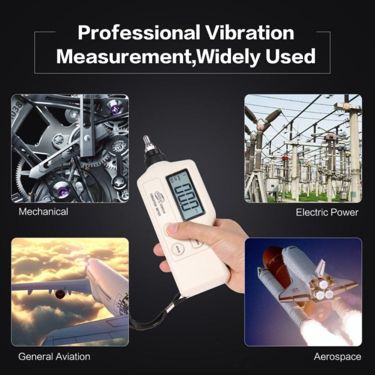BENETECH GM63A เครื่องวัดการสั่นสะเทือน เครื่องทดสอบดิจิตอล Vibrometer Analyzer Acceleration Velocity, BENETECH GM63A