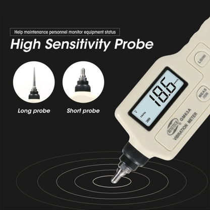 BENETECH GM63A เครื่องวัดการสั่นสะเทือน เครื่องทดสอบดิจิตอล Vibrometer Analyzer Acceleration Velocity, BENETECH GM63A
