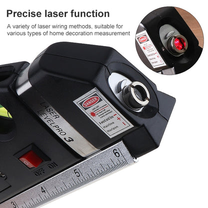 เครื่องวัดระดับเลเซอร์พร้อมเทปวัด Pro 3 (250ซม.), LV-03