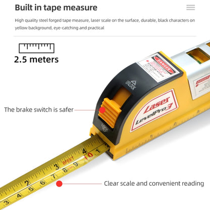 ระดับเลเซอร์พร้อมเทปวัด Pro 3