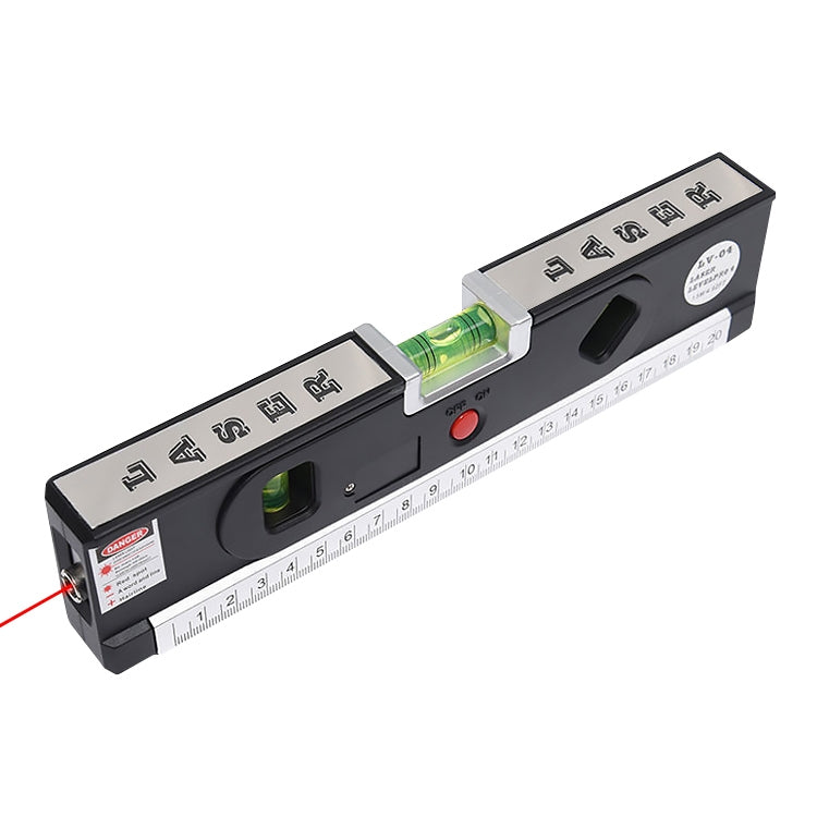 เครื่องวัดระดับเลเซอร์พร้อมสายวัด Pro 4 (100ซม.) / เครื่องวัดระดับฟองแบบมีไฟ LED, LV-04