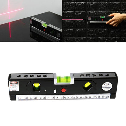 เครื่องวัดระดับเลเซอร์พร้อมสายวัด Pro 4 (100ซม.) / เครื่องวัดระดับฟองแบบมีไฟ LED, LV-04