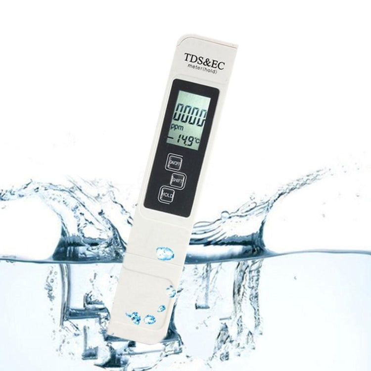 จอ LCD มัลติฟังก์ชั่นดิจิตอล TDS & EC Meter เครื่องมือทดสอบการวัดน้ำ, Digital
