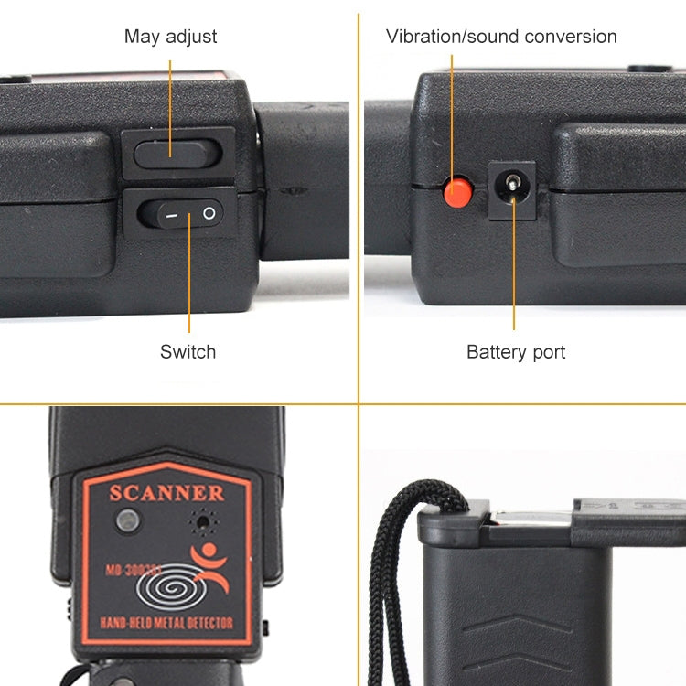 เครื่องตรวจจับโลหะแบบแท่ง Super Scanner (MD-3003B1), MD-3003B1