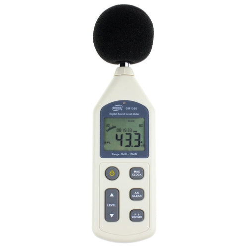เครื่องวัดระดับเสียงดิจิตอลพร้อมพอร์ต USB (ช่วง: 30dB ~ 130dB)