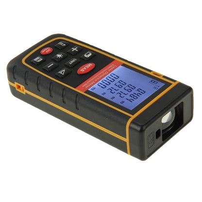 RZ-A80 เครื่องวัดระยะด้วยเลเซอร์แบบมือถือ LCD ขนาด 1.9 นิ้ว 80 ม. พร้อมฟองวัดระดับ