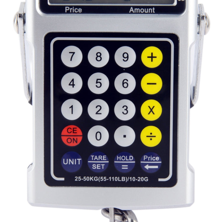 เครื่องชั่งเบ็ดอิเล็กทรอนิกส์มัลติฟังก์ชั่น 7 in 1 (50KG/20g), 7 in 1 50kgx10g
