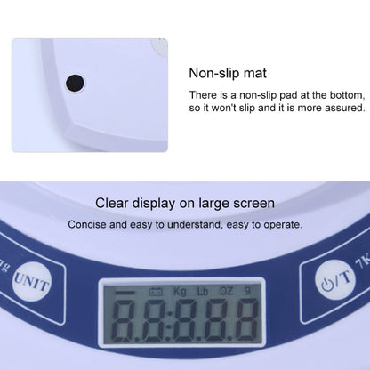 เครื่องชั่งในครัวอิเล็กทรอนิกส์ (1ก.~7กก.), 7kg x 1g
