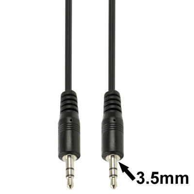 สายสัญญาณเสียงสเตอริโอปลั๊กมินิตัวผู้ขนาด 3.5 มม. ความยาว: 3 ม, Length: 3m (Black)