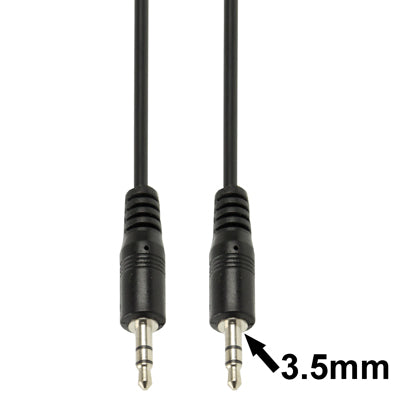 สาย Aux สายสัญญาณเสียงสเตอริโอปลั๊กมินิตัวผู้ขนาด 3.5 มม. ความยาว: 1.5 ม, Length: 1.5m (Black)