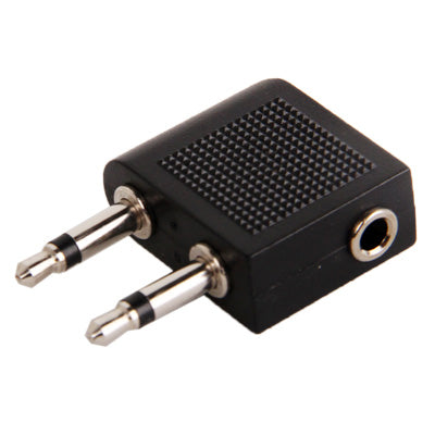 อะแดปเตอร์ซ็อกเก็ตหูฟังเครื่องบินขนาด 3.5 มม, 3.5mm Female to Dual 3.5mm Male, 3.5mm Female to Dual 3.5mm Male (Gold)