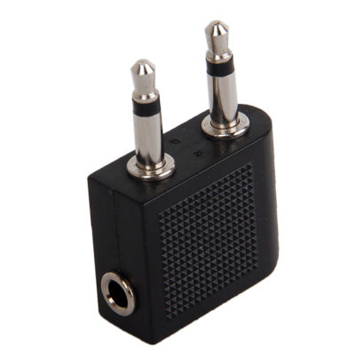 อะแดปเตอร์ซ็อกเก็ตหูฟังเครื่องบินขนาด 3.5 มม, 3.5mm Female to Dual 3.5mm Male, 3.5mm Female to Dual 3.5mm Male (Gold)