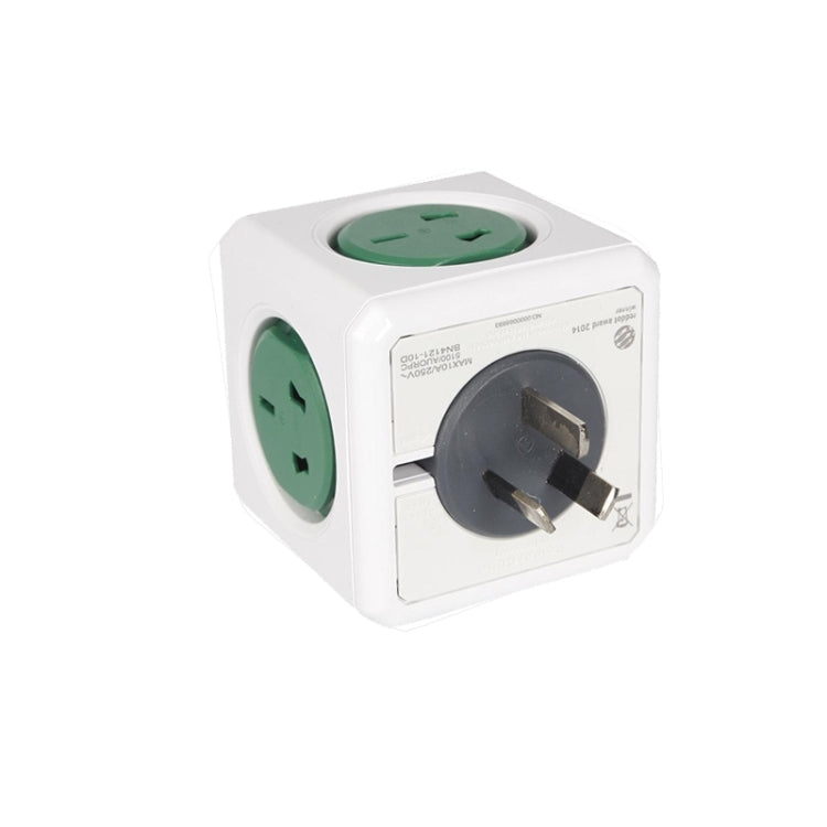 ปลั๊กไฟอะแดปเตอร์ผนังสากล PowerCube 10A พร้อมซ็อกเก็ต 5 US / AU สำหรับโฮมออฟฟิศ, ปลั๊ก AU, การจัดส่งสีแบบสุ่ม, PowerCube Socket
