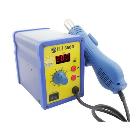 BEST BST-858D AC 220V 50Hz 650W LED Displayer อุณหภูมิที่ปรับได้ปืนลมร้อนไร้สารตะกั่วพร้อมลานลม, BST-858D US Plug
