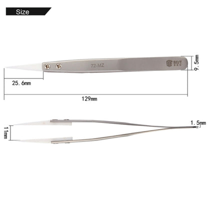 BEST BST-72-MZ 302 แหนบปลายเซรามิกทนต่ออุณหภูมิสูงสแตนเลส, BST-72-MZ