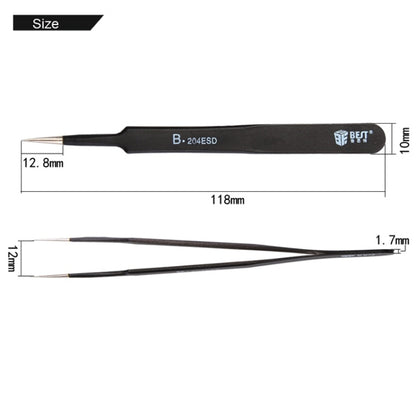 BEST BST-204ESD 202 แหนบปลายสแตนเลสป้องกันไฟฟ้าสถิตย์, BST-204ESD