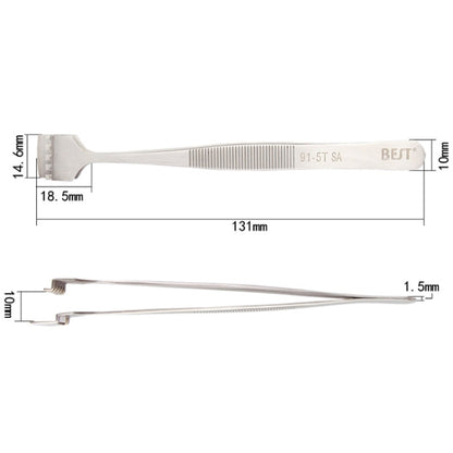BEST BST-91-5T SA แหนบเวเฟอร์สแตนเลสระดับมืออาชีพสำหรับเวเฟอร์ซิลิคอน, BST-91-5T