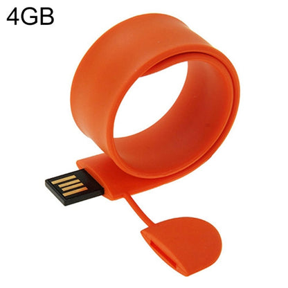 สร้อยข้อมือซิลิโคน USB Flash Disk พร้อมหน่วยความจำ 4GB, 4GB, 4GB (Orange), 4GB (Pink), 4GB (Purple)
