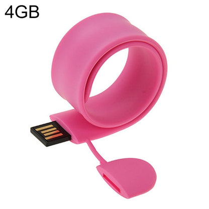 สร้อยข้อมือซิลิโคน USB Flash Disk พร้อมหน่วยความจำ 4GB, 4GB, 4GB (Orange), 4GB (Pink), 4GB (Purple)