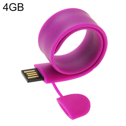 สร้อยข้อมือซิลิโคน USB Flash Disk พร้อมหน่วยความจำ 4GB, 4GB, 4GB (Orange), 4GB (Pink), 4GB (Purple)