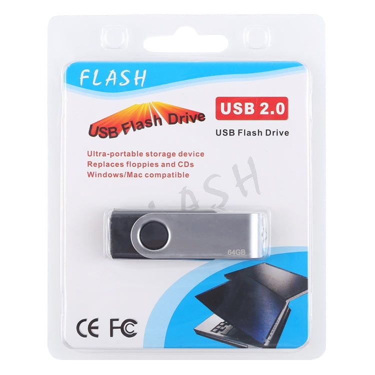ดิสก์แฟลช Twister USB 2.0 ขนาด 64GB (สีดำ), 64GB/Black