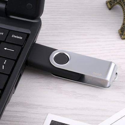 ดิสก์แฟลช Twister USB 2.0 ขนาด 64GB (สีดำ), 64GB/Black