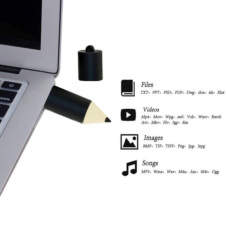 แฟลชดิสก์ USB รูปทรงดินสอขนาด 16GB, 2GB, 4GB, 8GB, 16GB