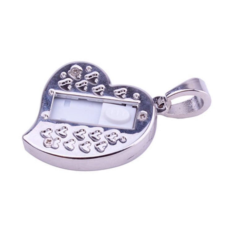 เครื่องประดับเพชรรูปหัวใจสีเงิน USB แฟลชดิสก์ พิเศษสำหรับของขวัญวันวาเลนไทน์, 2GB, 4GB, 8GB, 16GB, 32GB