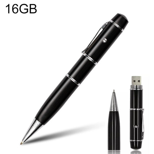 แฟลชดิสก์ USB แบบปากกาเลเซอร์ 3 in 1, 16GB (สีดำ), 16GB (Black)