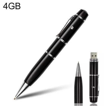 แฟลชดิสก์ USB แบบปากกาเลเซอร์ 3 in 1, 4GB (สีดำ), 4GB (Black)
