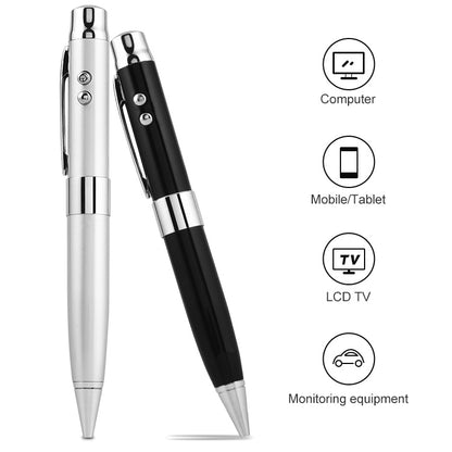 แฟลชดิสก์ USB แบบปากกาเลเซอร์ 3 in 1, สีเงิน (16GB), 2GB (Silver), 4GB (Silver), 8GB (Silver), 16GB (Silver), 2GB (Black), 4GB (Black), 8GB (Black), 16GB (Black)
