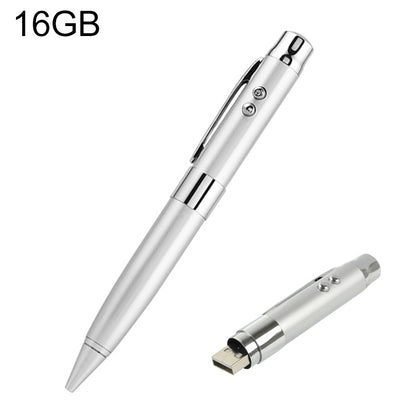 แฟลชดิสก์ USB แบบปากกาเลเซอร์ 3 in 1, สีเงิน (16GB), 2GB (Silver), 4GB (Silver), 8GB (Silver), 16GB (Silver), 2GB (Black), 4GB (Black), 8GB (Black), 16GB (Black)