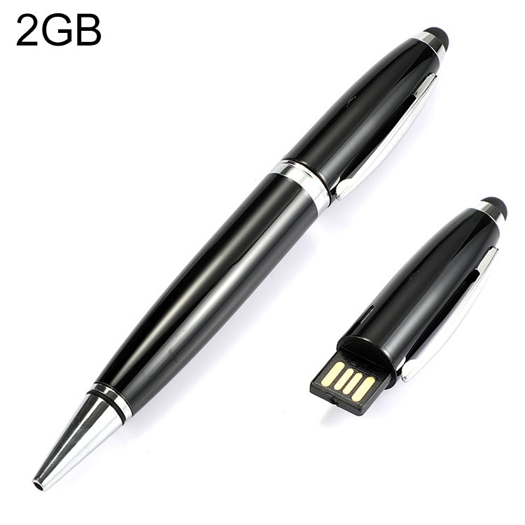 แฟลชดิสก์ USB แบบปากกา 2 in 1 สีดำ, 2GB (Silver), 4GB (Silver), 8GB (Silver), 16GB (Silver), 32GB (Silver), 2GB (Black), 4GB (Black), 8GB (Black), 16GB (Black), 32GB (Black)