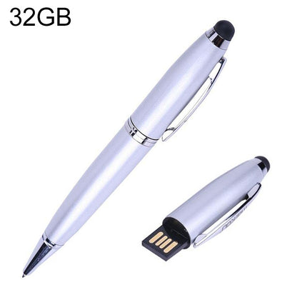 แฟลชดิสก์ USB แบบปากกา 2 in 1 สีดำ, 2GB (Silver), 4GB (Silver), 8GB (Silver), 16GB (Silver), 32GB (Silver), 2GB (Black), 4GB (Black), 8GB (Black), 16GB (Black), 32GB (Black)