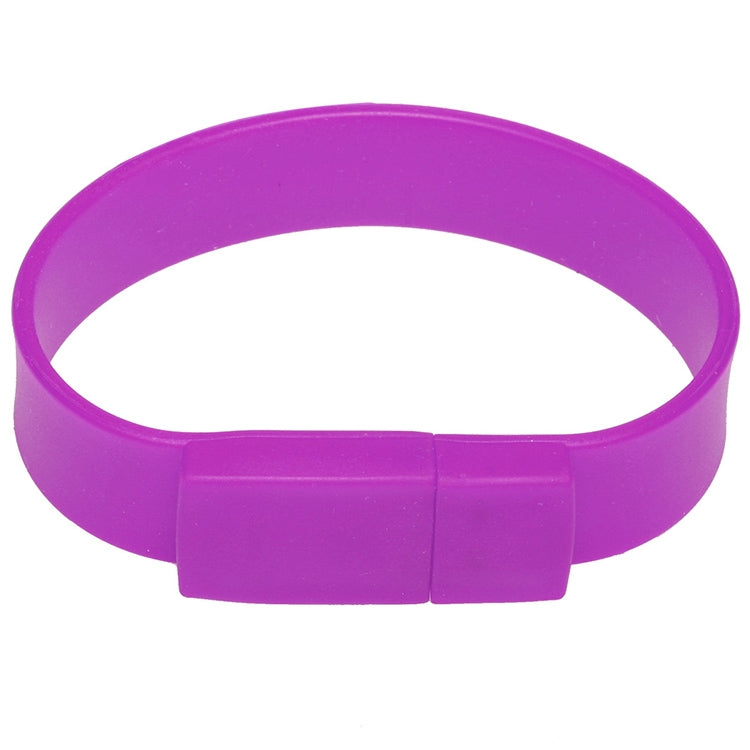 กำไลซิลิโคน 2GB USB 2.0 แฟลชดิสก์, 2GB (Purple)