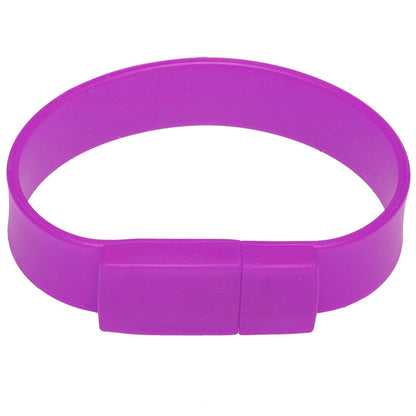 กำไลซิลิโคน 2GB USB 2.0 แฟลชดิสก์, 2GB (Purple)